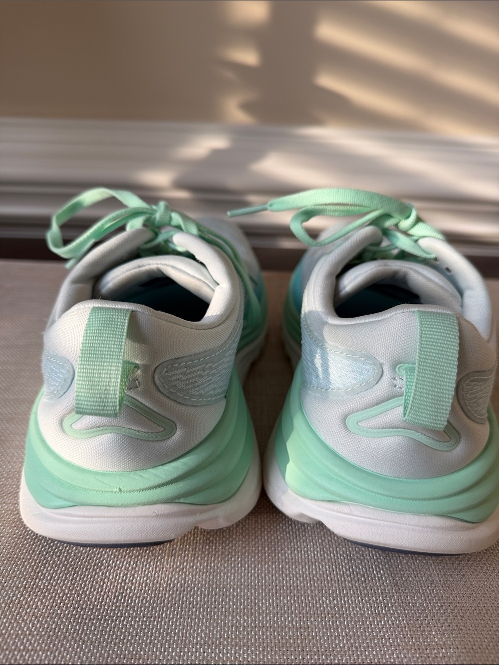 Hoka Mint and Teal Performance Running Shoes - Picture 3 of 9